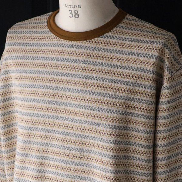 画像15: 「尾州」JAZZネップ マルチカラー ジャガード クルーネック ニットソー 【MADE IN JAPAN】『日本製』/ Upscape Audience