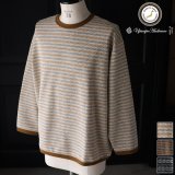 「尾州」JAZZネップ マルチカラー ジャガード クルーネック ニットソー 【MADE IN JAPAN】『日本製』/ Upscape Audience