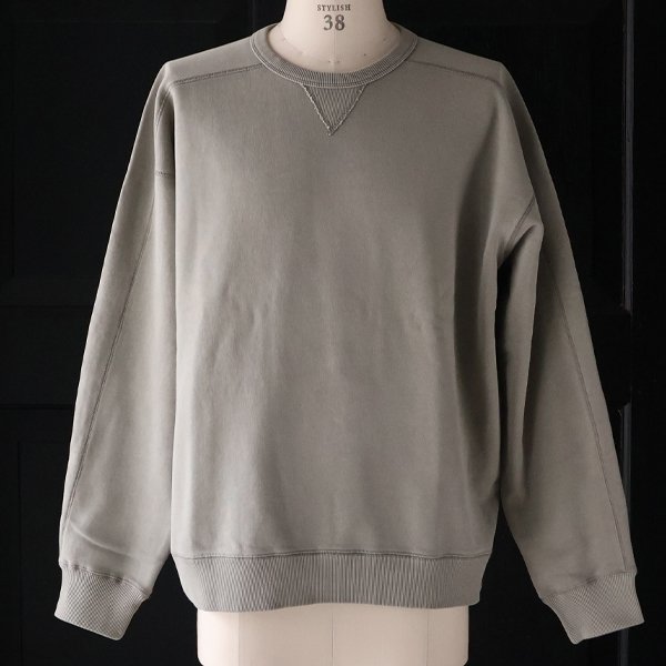 画像2: ピグメントヘビー裏起毛(14オンス)ミリタリースリーブ ガゼットクルーネック / Audience