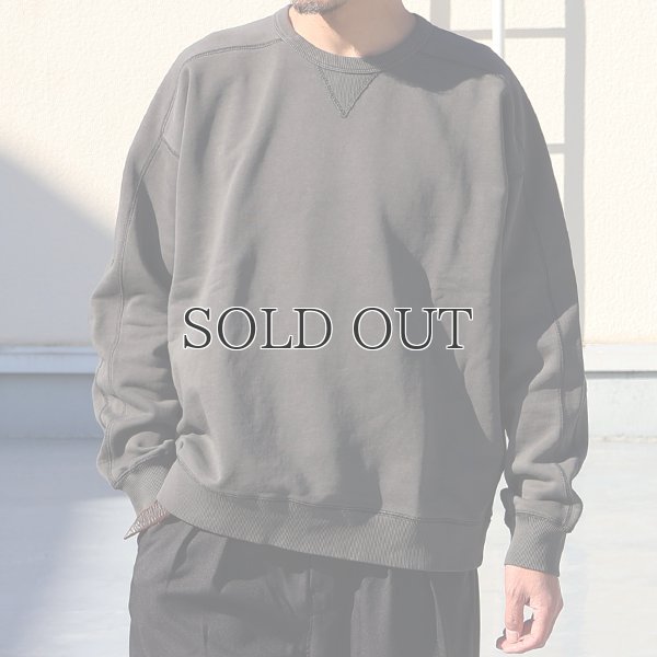 画像3: ピグメントヘビー裏起毛(14オンス)ミリタリースリーブ ガゼットクルーネック / Audience