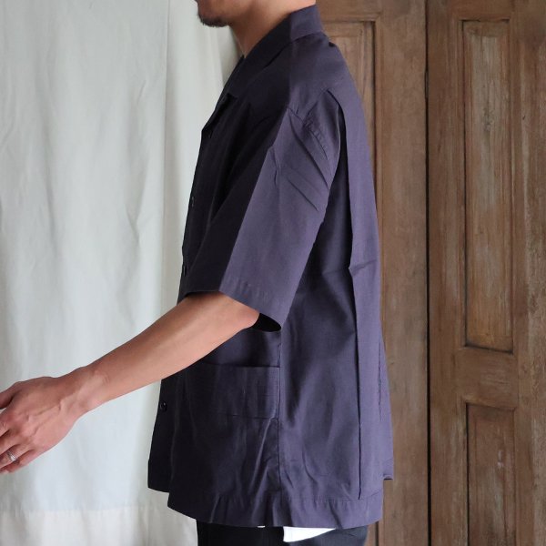 画像16: 綿麻キャンバス ハーフスリーブ オープンカラー キューバシャツ / Audience