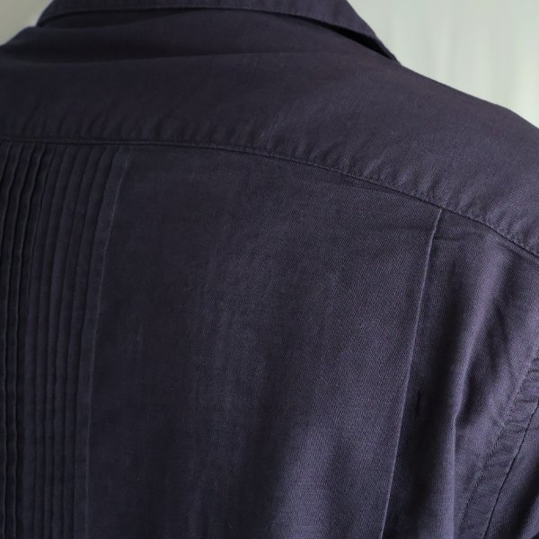 画像21: 綿麻キャンバス ハーフスリーブ オープンカラー キューバシャツ / Audience