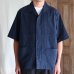 画像3: 綿麻キャンバス ハーフスリーブ オープンカラー キューバシャツ / Audience (3)