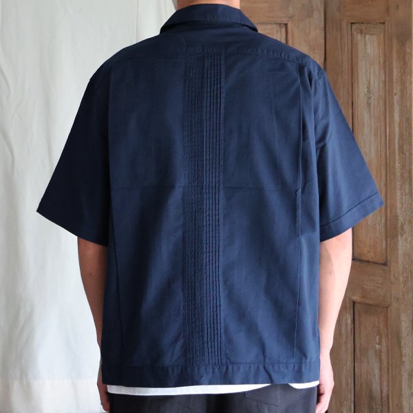 画像4: 綿麻キャンバス ハーフスリーブ オープンカラー キューバシャツ / Audience