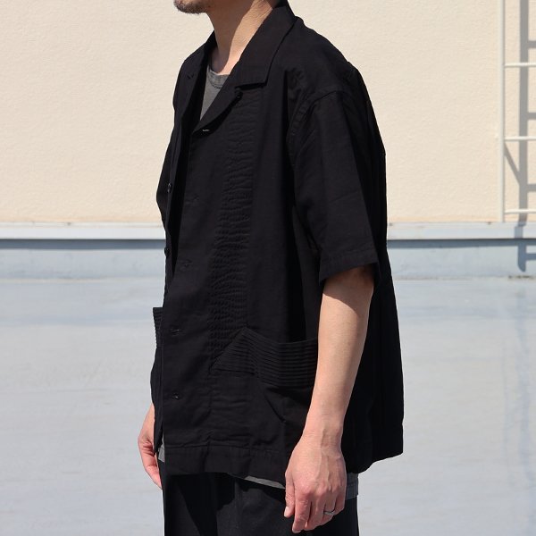 画像4: 綿麻キャンバス ハーフスリーブ オープンカラー キューバシャツ / Audience