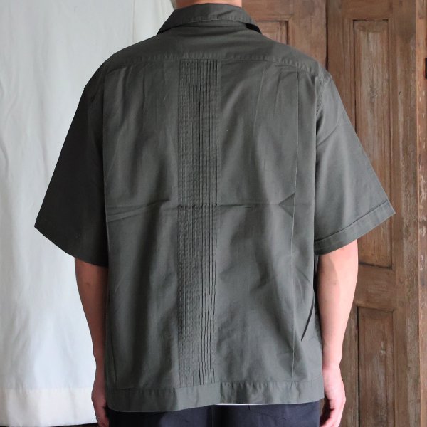 画像7: 綿麻キャンバス ハーフスリーブ オープンカラー キューバシャツ / Audience