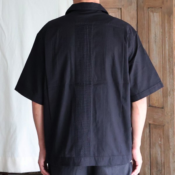 画像10: 綿麻キャンバス ハーフスリーブ オープンカラー キューバシャツ / Audience