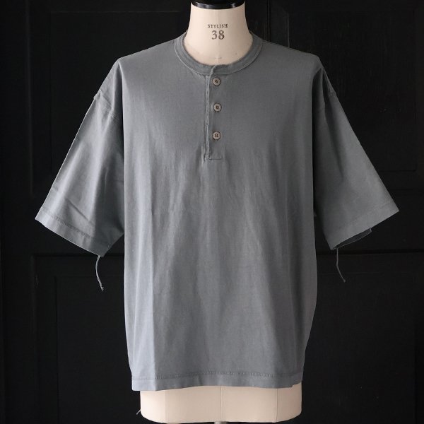 画像2: ピグメント 米綿 (USAコットン) 16/-天竺 ( 8.45オンス) 3ボタン ヘンリーネック Tシャツ / Audience
