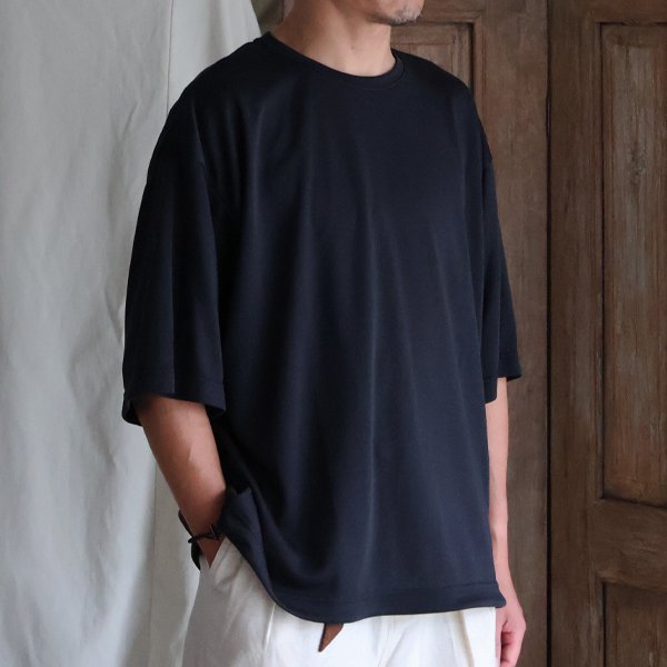 画像2: POLARTEC®(ポーラテック) POWER DRY® (パワードライ) 鹿の子 クルーネック ドローコード バルーン Tシャツ【MADE IN JAPAN】『日本製』/ Upscape Audience