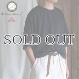 POLARTEC®(ポーラテック) POWER DRY® (パワードライ) 鹿の子 クルーネック ドローコード バルーン Tシャツ【MADE IN JAPAN】『日本製』/ Upscape Audience