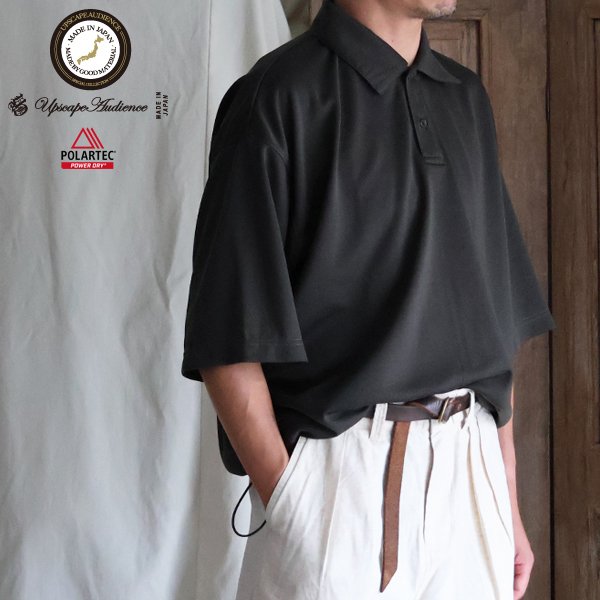 画像1: POLARTEC®(ポーラテック) POWER DRY® (パワードライ) 鹿の子 ドローコード バルーン ポロシャツ【MADE IN JAPAN】『日本製』/ Upscape Audience