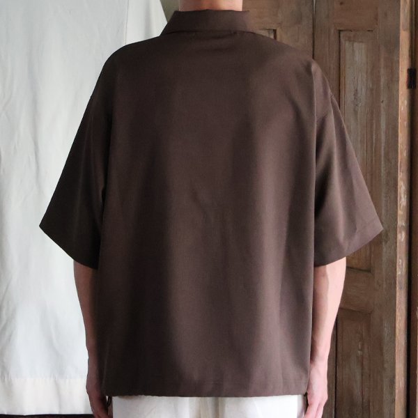 画像5: Naturemier TM (ナチュレミア) TECH リネンライク トロワッシャー ドローコード バルーン ハーフスリーブ ポロシャツ【MADE IN JAPAN】『日本製』/ Upscape Audience