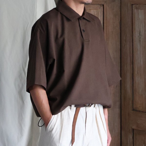画像8: Naturemier TM (ナチュレミア) TECH リネンライク トロワッシャー ドローコード バルーン ハーフスリーブ ポロシャツ【MADE IN JAPAN】『日本製』/ Upscape Audience