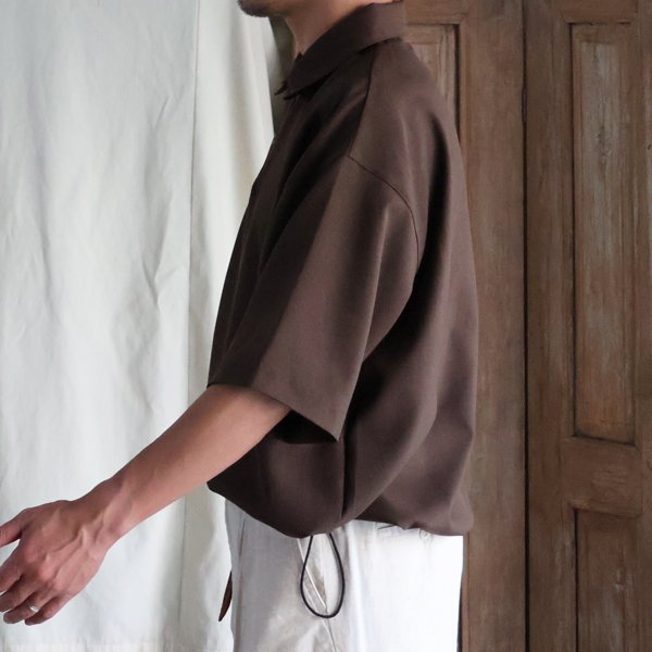 画像9: Naturemier TM (ナチュレミア) TECH リネンライク トロワッシャー ドローコード バルーン ハーフスリーブ ポロシャツ【MADE IN JAPAN】『日本製』/ Upscape Audience