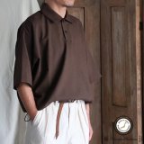 Naturemier TM (ナチュレミア) TECH リネンライク トロワッシャー ドローコード バルーン ハーフスリーブ ポロシャツ【MADE IN JAPAN】『日本製』/ Upscape Audience