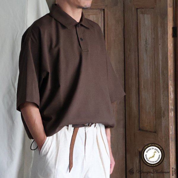 画像1: Naturemier TM (ナチュレミア) TECH リネンライク トロワッシャー ドローコード バルーン ハーフスリーブ ポロシャツ【MADE IN JAPAN】『日本製』/ Upscape Audience