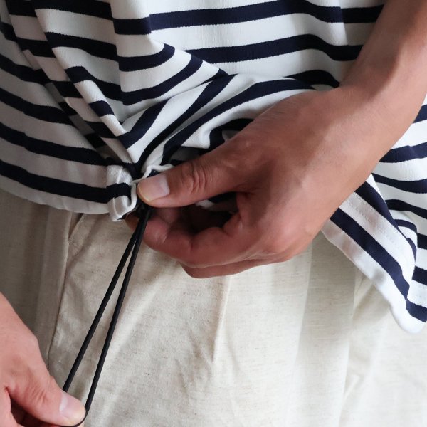 画像7: VORTEX 8オンス (MVS天竺) ボーダー ハーフスリーブ ドローコード バルーン Tシャツ【MADE IN JAPAN】『日本製』/ Upscape Audience