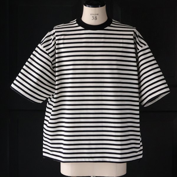 画像2: VORTEX 8オンス (MVS天竺) ボーダー ハーフスリーブ ドローコード バルーン Tシャツ【MADE IN JAPAN】『日本製』/ Upscape Audience