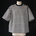 画像2: VORTEX 8オンス (MVS天竺) ボーダー ハーフスリーブ ドローコード バルーン Tシャツ【MADE IN JAPAN】『日本製』/ Upscape Audience (2)