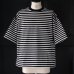 画像4: VORTEX 8オンス (MVS天竺) ボーダー ハーフスリーブ ドローコード バルーン Tシャツ【MADE IN JAPAN】『日本製』/ Upscape Audience (4)