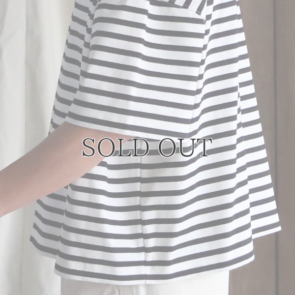 画像11: VORTEX 8オンス（MVS天竺) ボーダー クルーネック ハーフスリーブ クロップドTEE【MADE IN JAPAN】『日本製』/ Upscape Audience