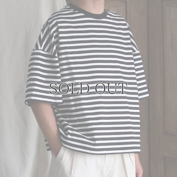 画像12: VORTEX 8オンス（MVS天竺) ボーダー クルーネック ハーフスリーブ クロップドTEE【MADE IN JAPAN】『日本製』/ Upscape Audience