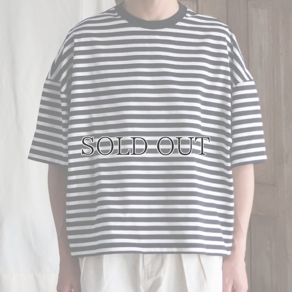 画像13: VORTEX 8オンス（MVS天竺) ボーダー クルーネック ハーフスリーブ クロップドTEE【MADE IN JAPAN】『日本製』/ Upscape Audience