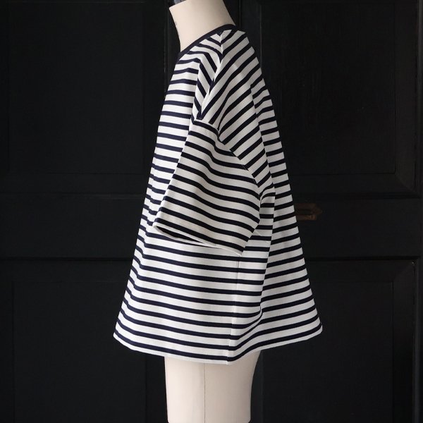 画像3: VORTEX 8オンス（MVS天竺) ボーダー クルーネック ハーフスリーブ クロップドTEE【MADE IN JAPAN】『日本製』/ Upscape Audience