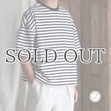VORTEX 8オンス（MVS天竺) ボーダー クルーネック ハーフスリーブ クロップドTEE【MADE IN JAPAN】『日本製』/ Upscape Audience