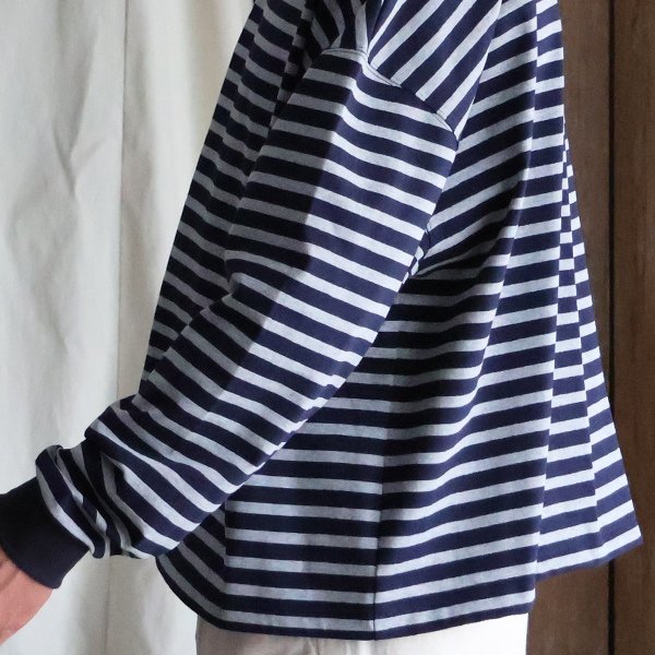 画像8: VORTEX 8オンス（MVS天竺）ボーダークルーネッククロップド 長袖 Tシャツ【MADE IN JAPAN】『日本製』/ Upscape Audience