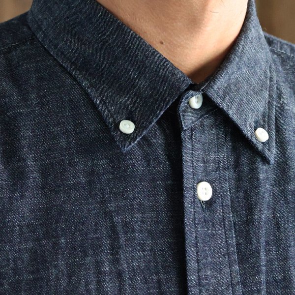 画像6: 「備中備後」 6オンス セルヴィッチ 白耳デニム 釦ダウン ボクシーAライン 長袖シャツ【MADE IN JAPAN】『日本製』【送料無料】/ Upscape Audience