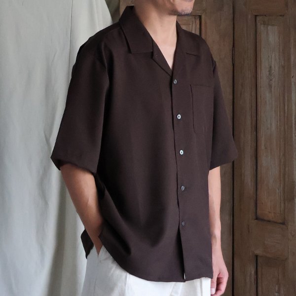 画像2: NaturemierTM(ナチュレミア)TECH リネンライク トロピカル オープンカラー ハーフスリ ーブシャツ【MADE IN JAPAN】『日本製』/ Upscape Audience