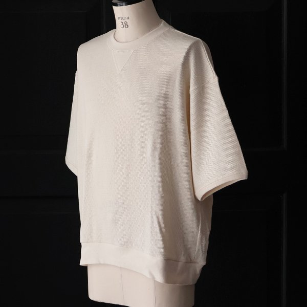 画像6: 「泉州」ハニカムサマーニット（7.45オンス）ガゼットクルーネック ハーフスリーブ スウェットライクTシャツ【MADE IN JAPAN】『日本製』 / Upscape Audience