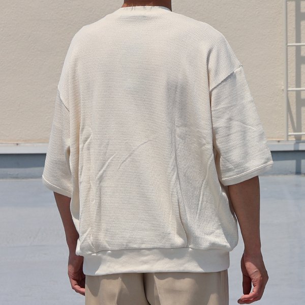 画像6: 「泉州」ハニカムサマーニット（7.45オンス）ガゼットクルーネック ハーフスリーブ スウェットライクTシャツ【MADE IN JAPAN】『日本製』 / Upscape Audience