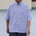 画像2: 吸水速乾・接触冷感・UVカット「多機能TECH 」 コットンライク ストライプ ボタンダウン ボクシーAライン ハーフスリーブシャツ【MADE IN JAPAN】『日本製』/ Upscape Audience (2)