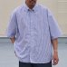 画像4: 吸水速乾・接触冷感・UVカット「多機能TECH 」 コットンライク ストライプ ボタンダウン ボクシーAライン ハーフスリーブシャツ【MADE IN JAPAN】『日本製』/ Upscape Audience (4)
