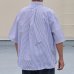画像6: 吸水速乾・接触冷感・UVカット「多機能TECH 」 コットンライク ストライプ ボタンダウン ボクシーAライン ハーフスリーブシャツ【MADE IN JAPAN】『日本製』/ Upscape Audience (6)