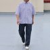 画像8: 吸水速乾・接触冷感・UVカット「多機能TECH 」 コットンライク ストライプ ボタンダウン ボクシーAライン ハーフスリーブシャツ【MADE IN JAPAN】『日本製』/ Upscape Audience (8)