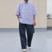 画像9: 吸水速乾・接触冷感・UVカット「多機能TECH 」 コットンライク ストライプ ボタンダウン ボクシーAライン ハーフスリーブシャツ【MADE IN JAPAN】『日本製』/ Upscape Audience (9)