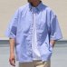 画像3: 吸水速乾・接触冷感・UVカット「多機能TECH 」 コットンライク ストライプ ボタンダウン ボクシーAライン ハーフスリーブシャツ【MADE IN JAPAN】『日本製』/ Upscape Audience (3)