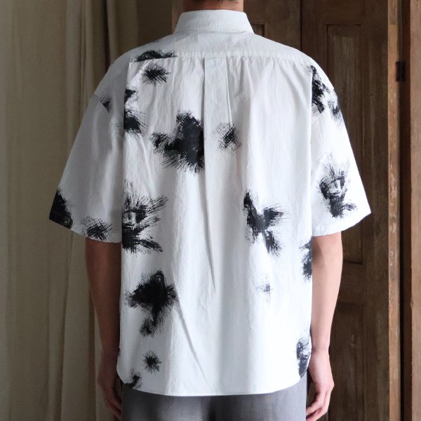 画像10: 「丹後」リップストップオーガニックコットン GERMAN スノーカモ レギュラーカラー ボクシーAライン ハーフスリーブシャツ【MADE IN JAPAN】『日本製』/ Upscape Audience