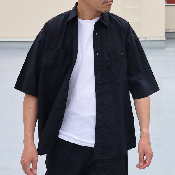 画像4: 「遠州」ライトオンス オーバーダイポプリン  Wポケット ハーフスリーブ ワークシャツ【MADE IN JAPAN】『日本製』/ Upscape Audience