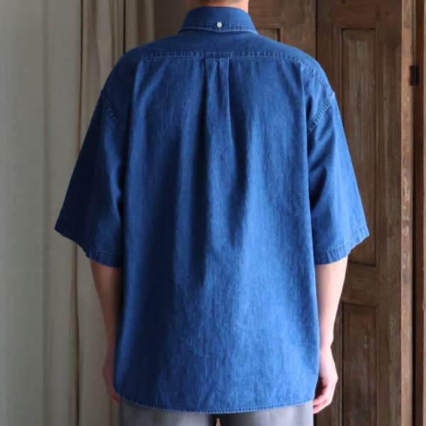画像11: 「備後」 8オンス ムラデニム ヴィンテージWASH ボタンダウン ボクシーAライン 半袖シャツ【MADE IN JAPAN】『日本製』/ Upscape Audience