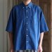画像9: 「備後」 8オンス ムラデニム ヴィンテージWASH ボタンダウン ボクシーAライン 半袖シャツ【MADE IN JAPAN】『日本製』/ Upscape Audience (9)