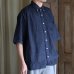 画像8: 「備後」 8オンス ムラデニム  ボタンダウン ボクシーAライン 半袖シャツ【MADE IN JAPAN】『日本製』/ Upscape Audience (8)