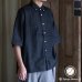 画像1: 「備後」 8オンス ムラデニム  ボタンダウン ボクシーAライン 半袖シャツ【MADE IN JAPAN】『日本製』/ Upscape Audience (1)