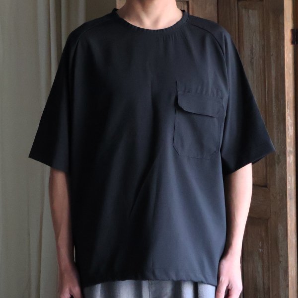 画像3: TECH サッカー ストライプ   コマンドセーターライクポケット バルーン 布帛Tシャツ【MADE IN JAPAN】『日本製』/ Upscape Audience