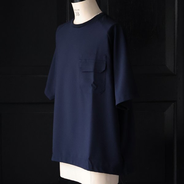 画像5: TECH サッカー ストライプ   コマンドセーターライクポケット バルーン 布帛Tシャツ【MADE IN JAPAN】『日本製』/ Upscape Audience