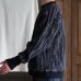 画像4: 「尾州」マルチカラー ストライプ 幾何柄コットンキルト ミリタリースリーブ フィンガーホール付き クルーネック【MADE IN JAPAN】『日本製』 / Upscape Audience (4)