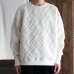 画像3: 「尾州」ダイヤ柄コットンキルト ミリタリースリーブ フィンガーホール付き クルーネック【MADE IN JAPAN】『日本製』 / Upscape Audience (3)